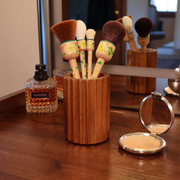 Yellow Floral Hand Painted Balero Brush Set