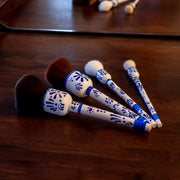 Talavera White Inspired Hand Painted Brush Set