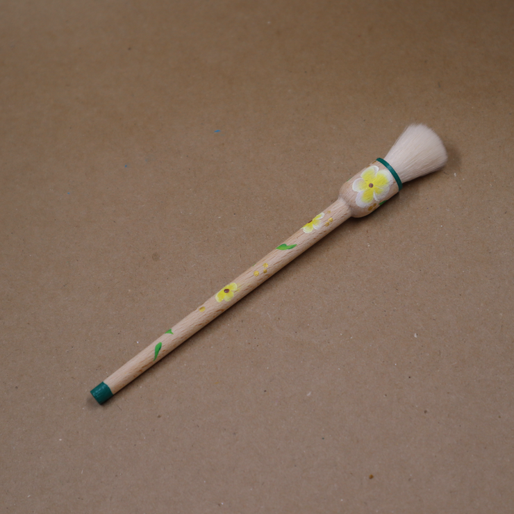 Yellow Floral Hand Painted Balero Brush Set