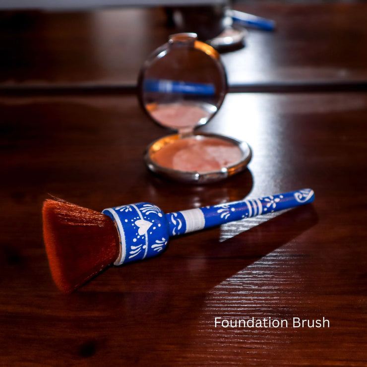 Talavera Inspired Hand Painted Brush Set