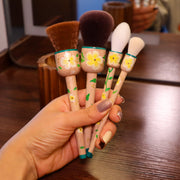 Yellow Floral Hand Painted Balero Brush Set