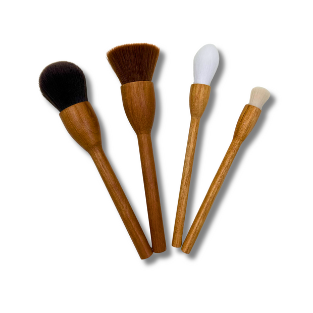 Recycled Cherry Wood Face Brush Set
